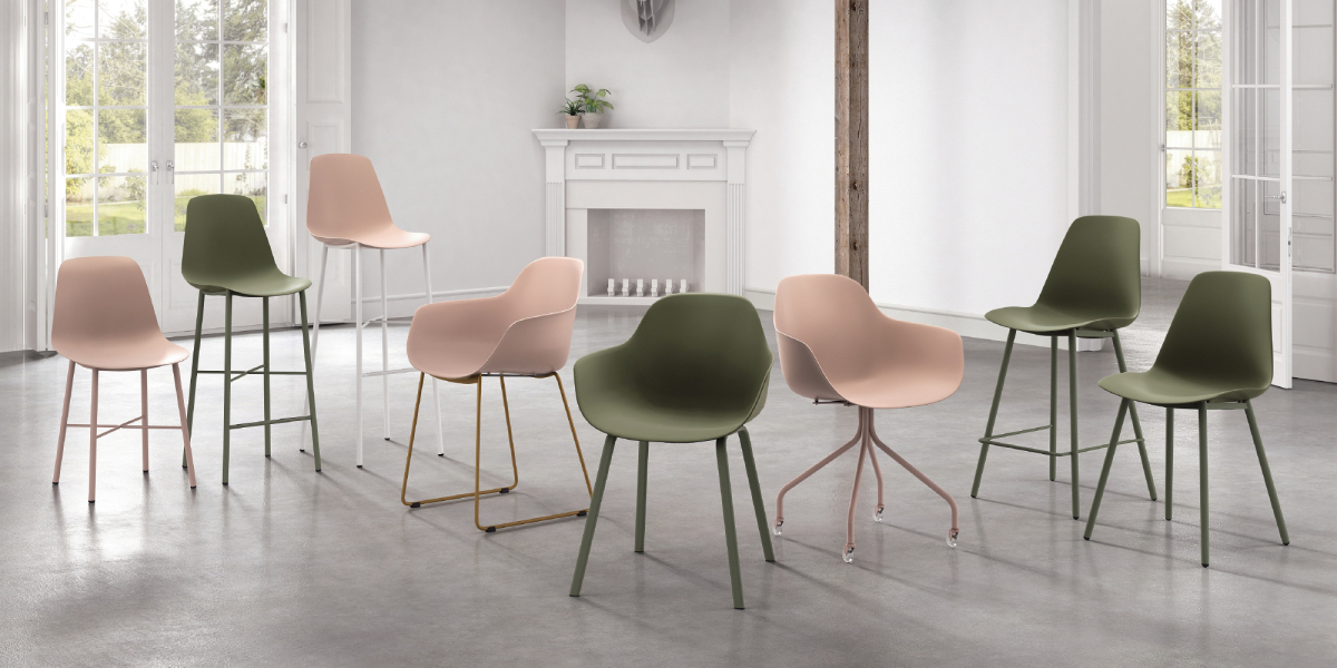 Ensemble stoelen Bora, Horta, Zora, Cloë en Claudio