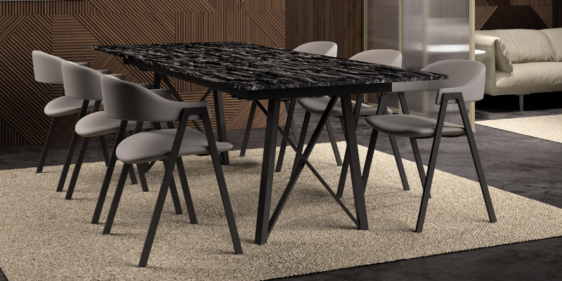 Ensemble tafel Wacko2.0 en stoelen Arca